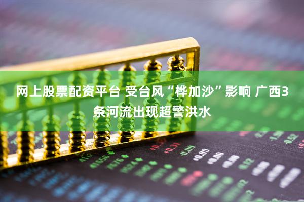 网上股票配资平台 受台风“桦加沙”影响 广西3条河流出现超警洪水